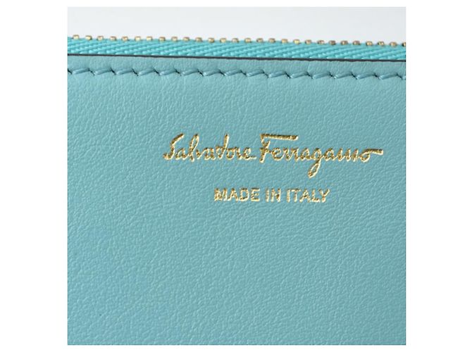 Salvatore Ferragamo Tote Bag aus hellblauem Leder - Ansicht 10