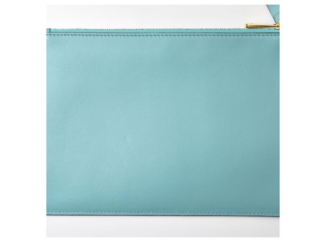 Salvatore Ferragamo Tote Bag aus hellblauem Leder - Ansicht 12