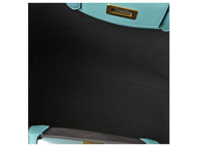 Salvatore Ferragamo Tote Bag aus hellblauem Leder - Ansicht 13
