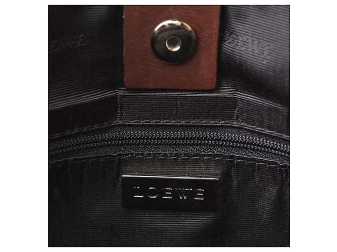 Borsa a tracolla in pelle marrone Loewe - vista 10