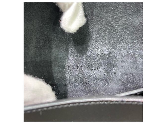 Borsa Saddle in pelle nera Christian Dior con chiusura CD Nero - vista 6