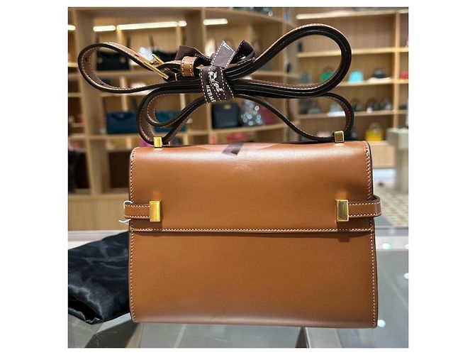 Borsa Kaia Small Satchel in pelle liscia Saint Laurent Marrone - vista 2