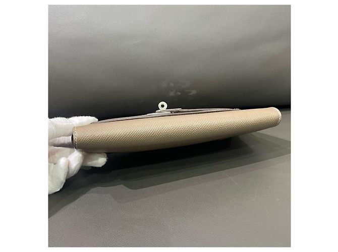 Cartera Kelly Hermès en piel Epsom Beige - vista 5