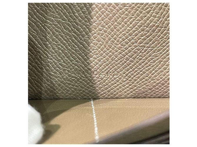 Cartera Kelly Hermès en piel Epsom Beige - vista 7