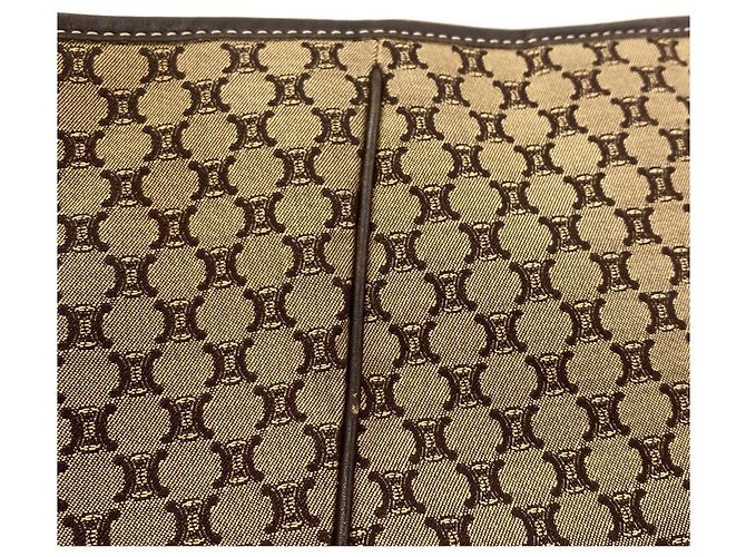 Céline Borsa a tracolla in tela Macadam Celine Marrone - vista 12