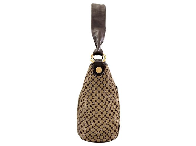 Céline Borsa a tracolla in tela Macadam Celine Marrone - vista 3