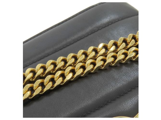 Borsa a Spalla con Catena Saint Laurent Nero - vista 14