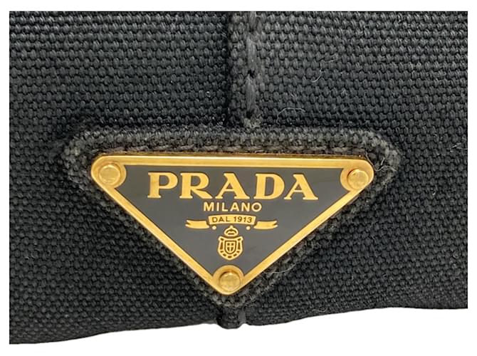 Borsa Prada Canapa Mini 2-Way Nero - vista 8