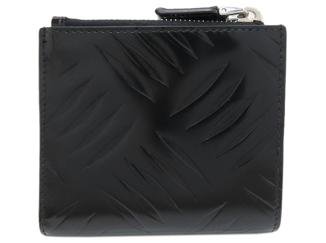 Cartera de cuero con relieve de doble pliegue Prada para mujer Negro - vista 2