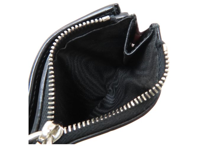Cartera de cuero con relieve de doble pliegue Prada para mujer Negro - vista 6