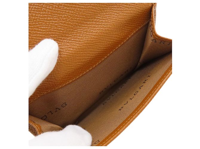 Bulgari Cartera de cuero plegable Bvlgari para mujer Castaño - vista 6