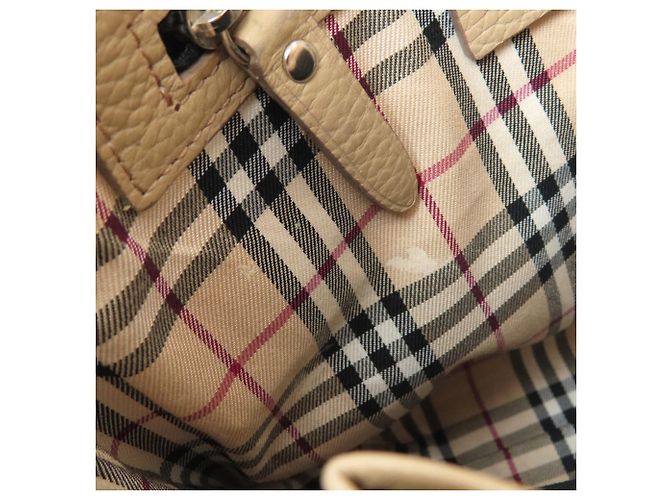 Borsa a Spalla Burberry Logo Beige - vista 7