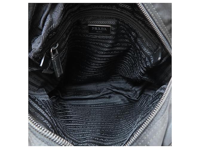 Borsa a tracolla in nylon nero Prada - vista 5
