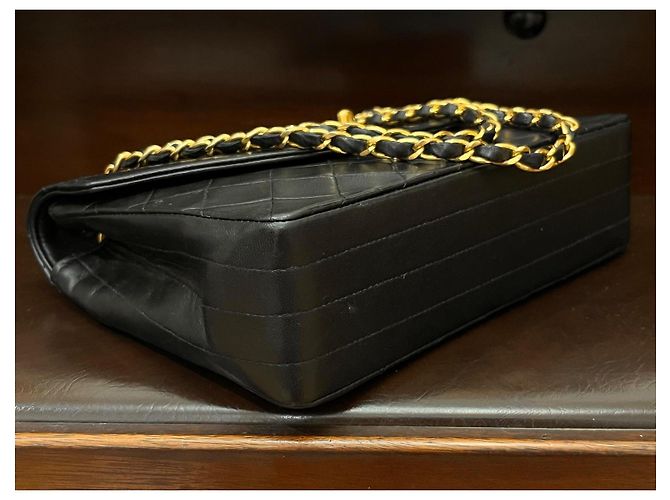 Borsa Chanel Classic Flap in pelle nera Nero - vue 8
