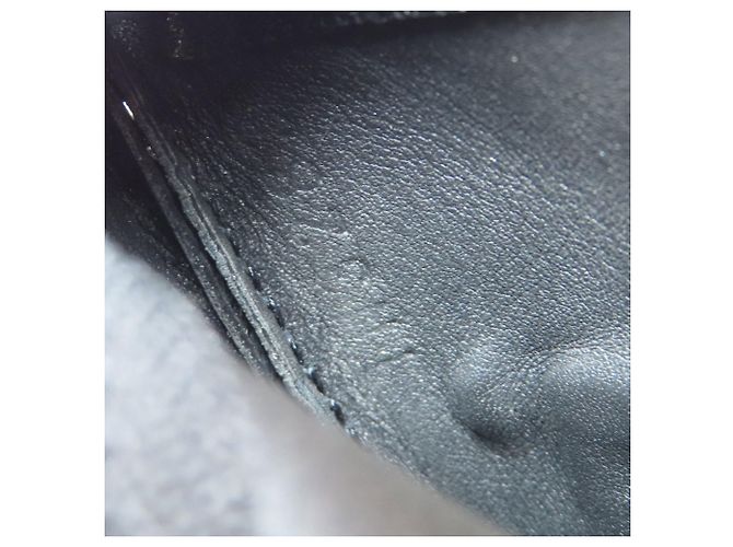 Louis Vuitton Leder Pochette Clé Aerogram Münzbeutel Schwarz - Ansicht 6