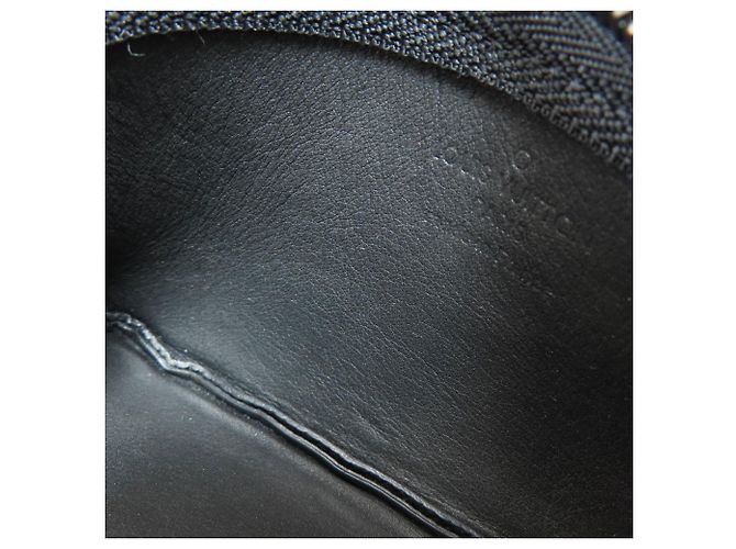 Louis Vuitton Leder Pochette Clé Aerogram Münzbeutel Schwarz - Ansicht 9