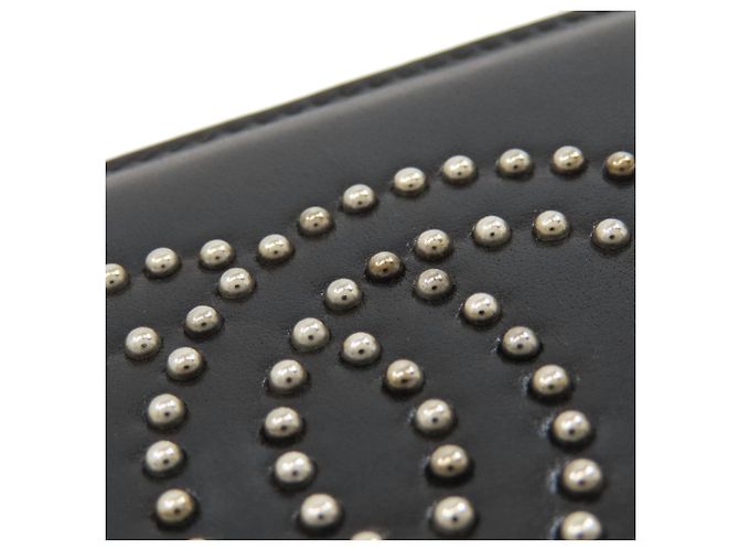 Cartera larga de cuero Chanel Coco Mark negra Negro - vista 14