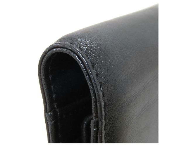 Cartera larga de cuero Chanel Coco Mark negra Negro - vista 15