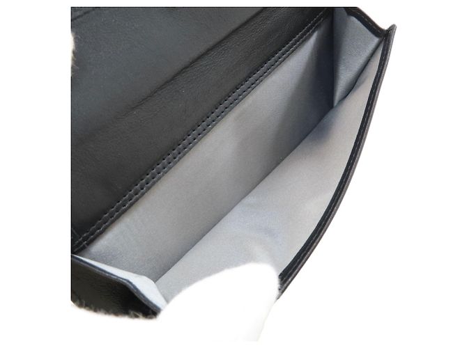 Cartera larga de cuero Chanel Coco Mark negra Negro - vista 6