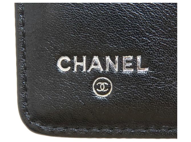 Cartera larga de cuero Chanel Coco Mark negra Negro - vista 7