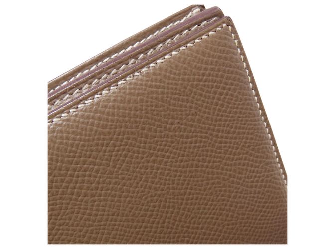 Hermès Bearn Soufflé Long Wallet Taupe - Ansicht 12