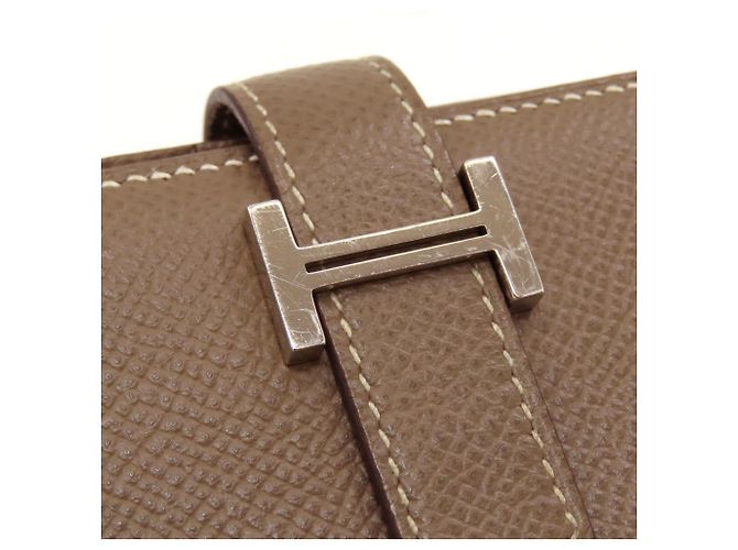 Hermès Bearn Soufflé Long Wallet Taupe - Ansicht 14
