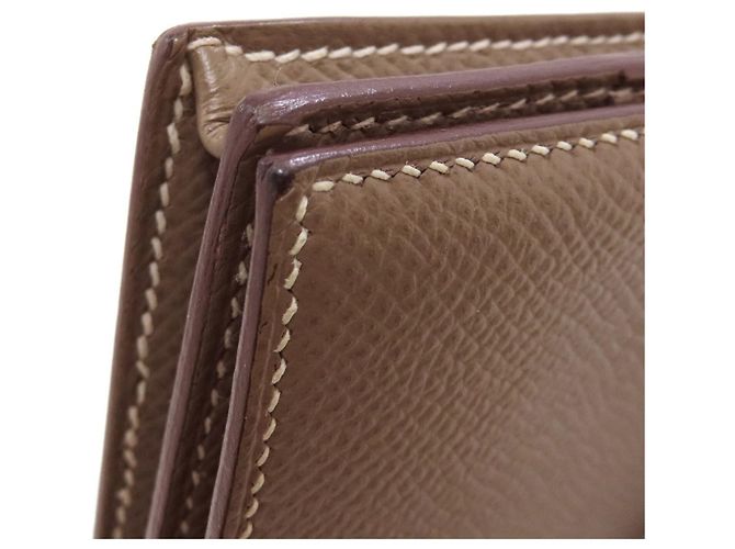 Hermès Bearn Soufflé Long Wallet Taupe - Ansicht 15