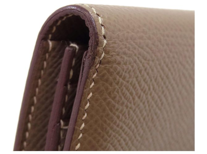 Hermès Bearn Soufflé Long Wallet Taupe - Ansicht 16