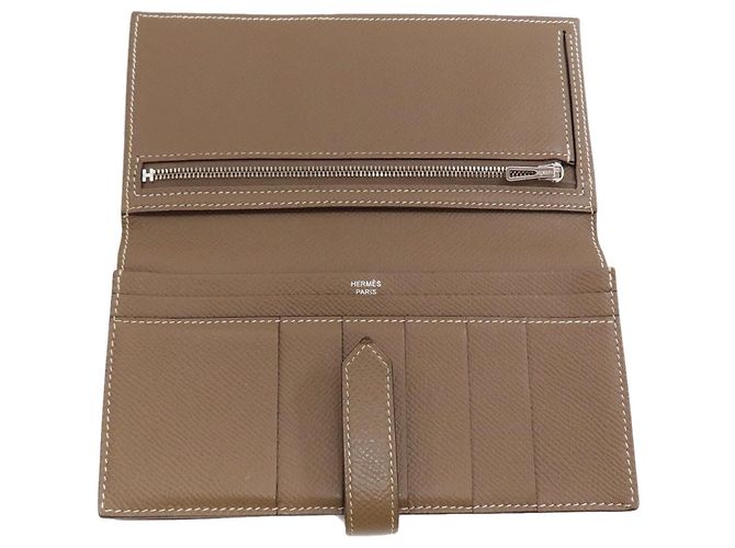 Hermès Bearn Soufflé Long Wallet Taupe - Ansicht 4