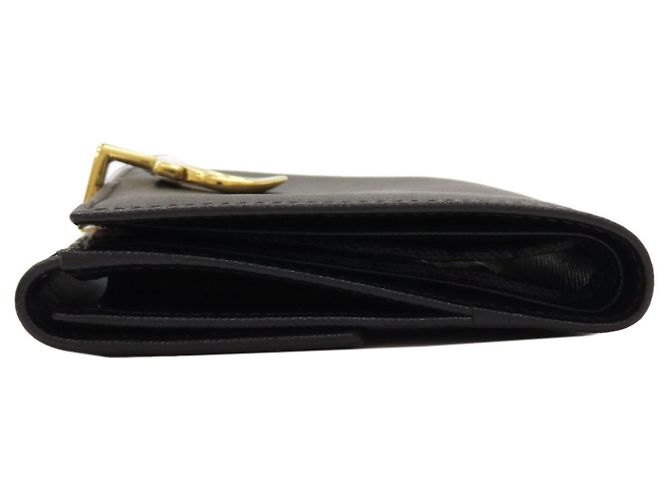 Gancini Salvatore Ferragamo Leder-Bifold-Geldbörse Schwarz - Ansicht 3