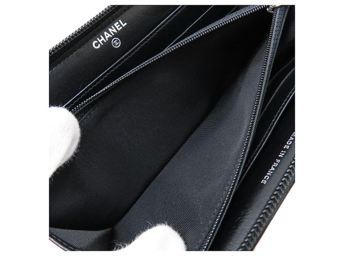 Chanel Coco Mark Long Wallet Schwarz - Ansicht 5