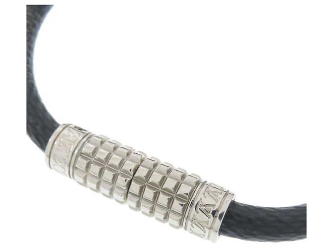 Bracciale Charm in tela Damier Graphite di Louis Vuitton Marrone - vista 2
