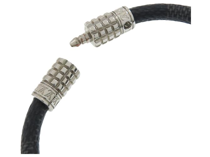 Bracciale Charm in tela Damier Graphite di Louis Vuitton Marrone - vista 3