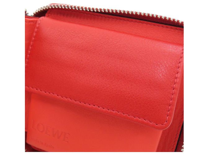Loewe Anagram Leder-Bifold-Geldbörse Rot - Ansicht 10