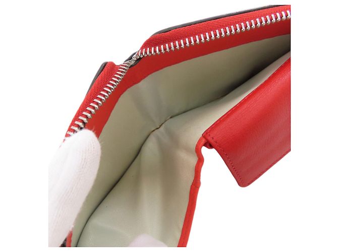 Loewe Anagram Leder-Bifold-Geldbörse Rot - Ansicht 5