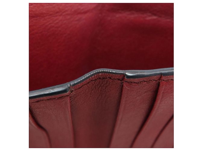 Cartera de cuero con cierre de doble pliegue Loewe Anagram para mujer Castaño - vista 10