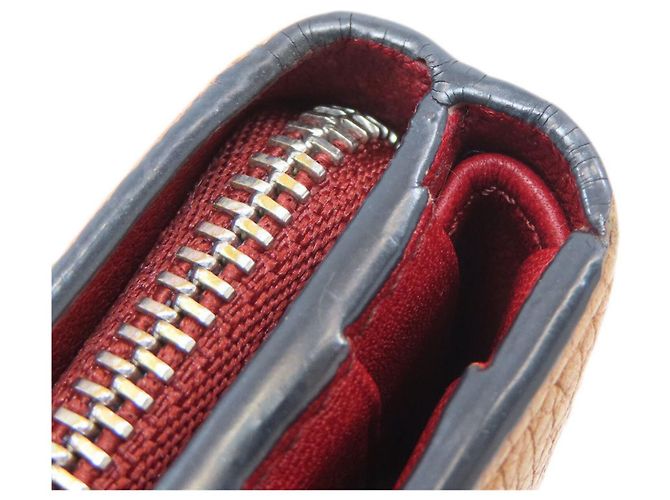 Cartera de cuero con cierre de doble pliegue Loewe Anagram para mujer Castaño - vista 12