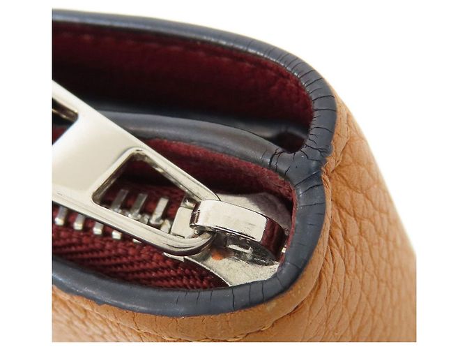 Cartera de cuero con cierre de doble pliegue Loewe Anagram para mujer Castaño - vista 15