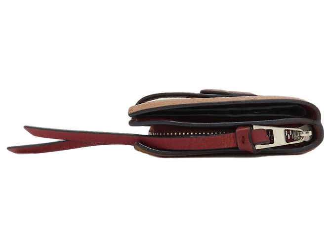 Cartera de cuero con cierre de doble pliegue Loewe Anagram para mujer Castaño - vista 3