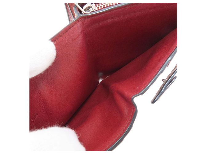 Cartera de cuero con cierre de doble pliegue Loewe Anagram para mujer Castaño - vista 5