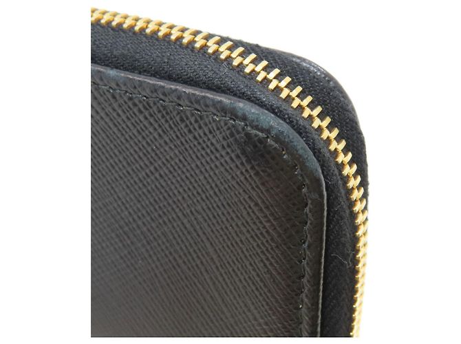 Prada Logo Schlüsselcase aus Saffiano-Leder Schwarz - Ansicht 12