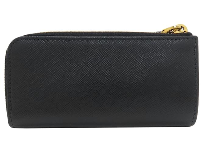 Prada Logo Schlüsselcase aus Saffiano-Leder Schwarz - Ansicht 2