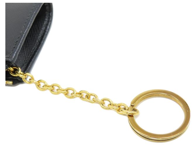 Prada Logo Schlüsselcase aus Saffiano-Leder Schwarz - Ansicht 6