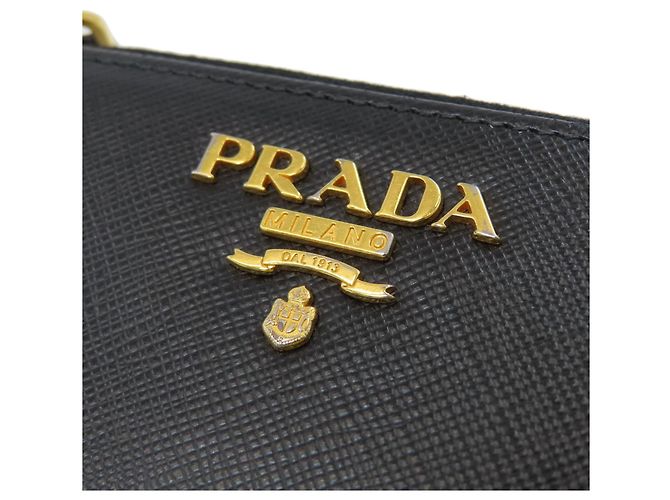 Prada Logo Schlüsselcase aus Saffiano-Leder Schwarz - Ansicht 9