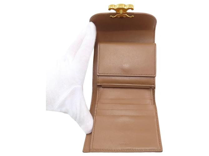 Céline Celine Small Flap Wallet Triomphe Braun - Ansicht 5