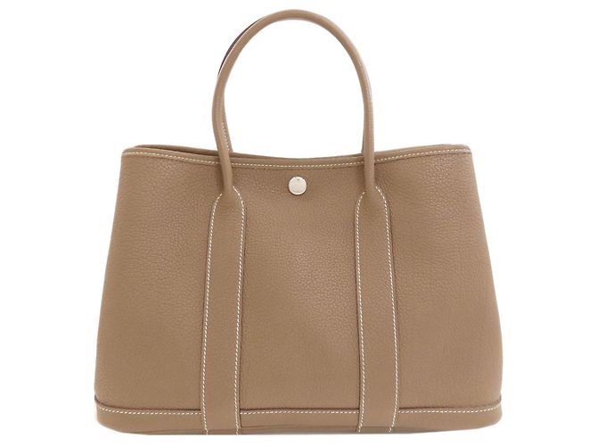 Hermès Borsa Hermes Garden Party TPM Taupe - vista 2