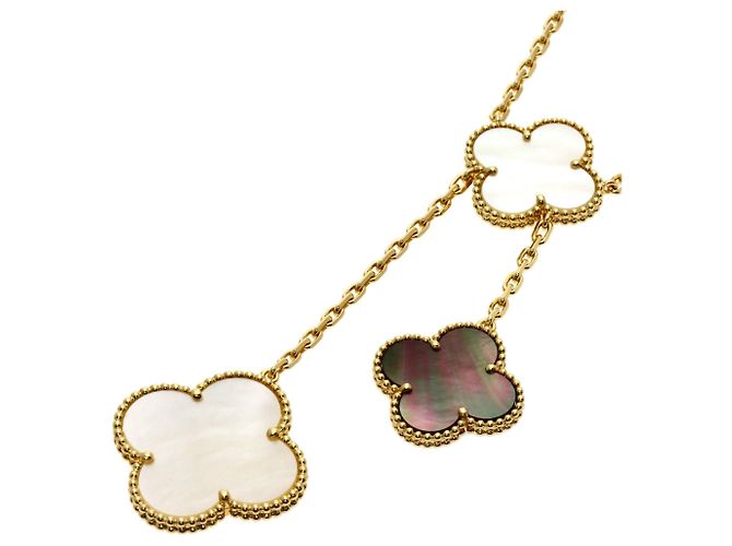 Collana Magic Alhambra 6-Motif Shell Onyx Van Cleef & Arpels - vista 2