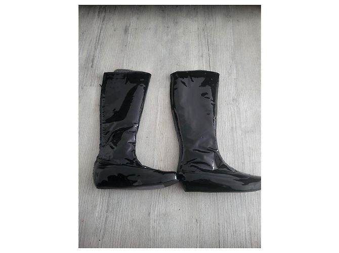 Lanvin Botas altas charol negras Negro - vista 2