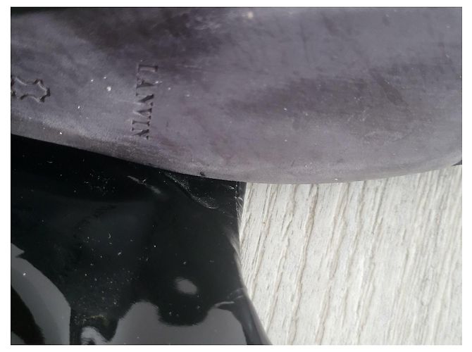 Lanvin Botas altas charol negras Negro - vista 3