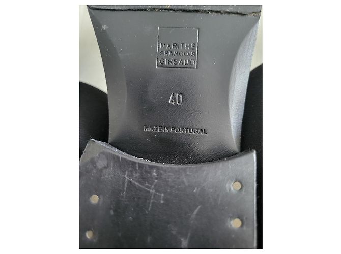 Autre Marque Botas Marithé François Girbaud de media caña en cuero gris Negro - vista 3